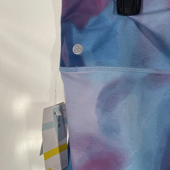 NWT Zella [ XL‎ ] Live In High Waist Ankle Leggings in Purple Mult Swan - Picture 12 of 12